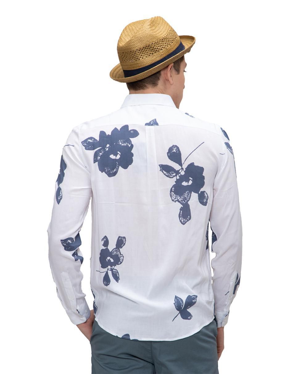 Camisa casual de algodón manga larga para hombre 5