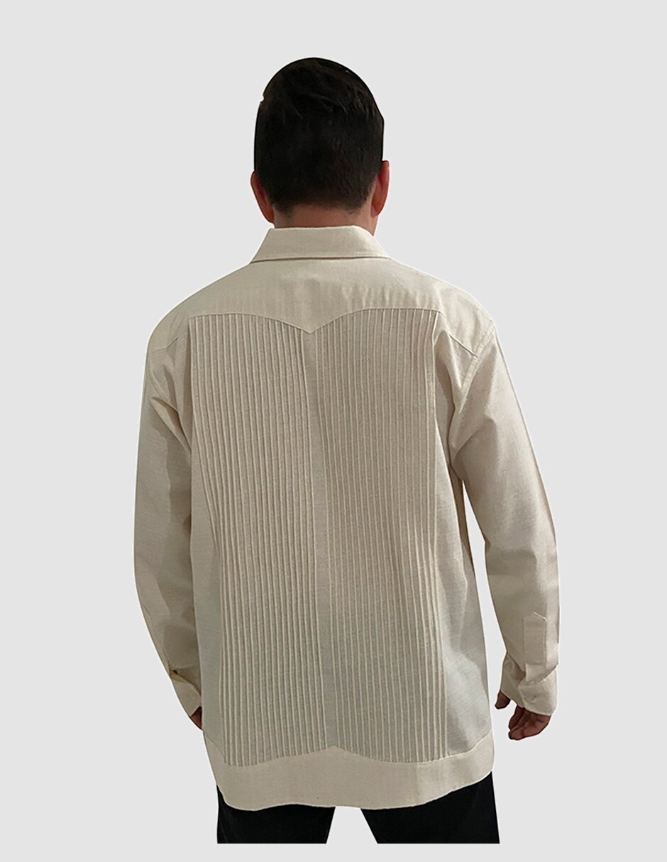 Guayabera manga larga para hombre 3
