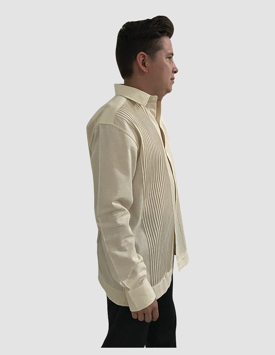 Guayabera manga larga para hombre 2