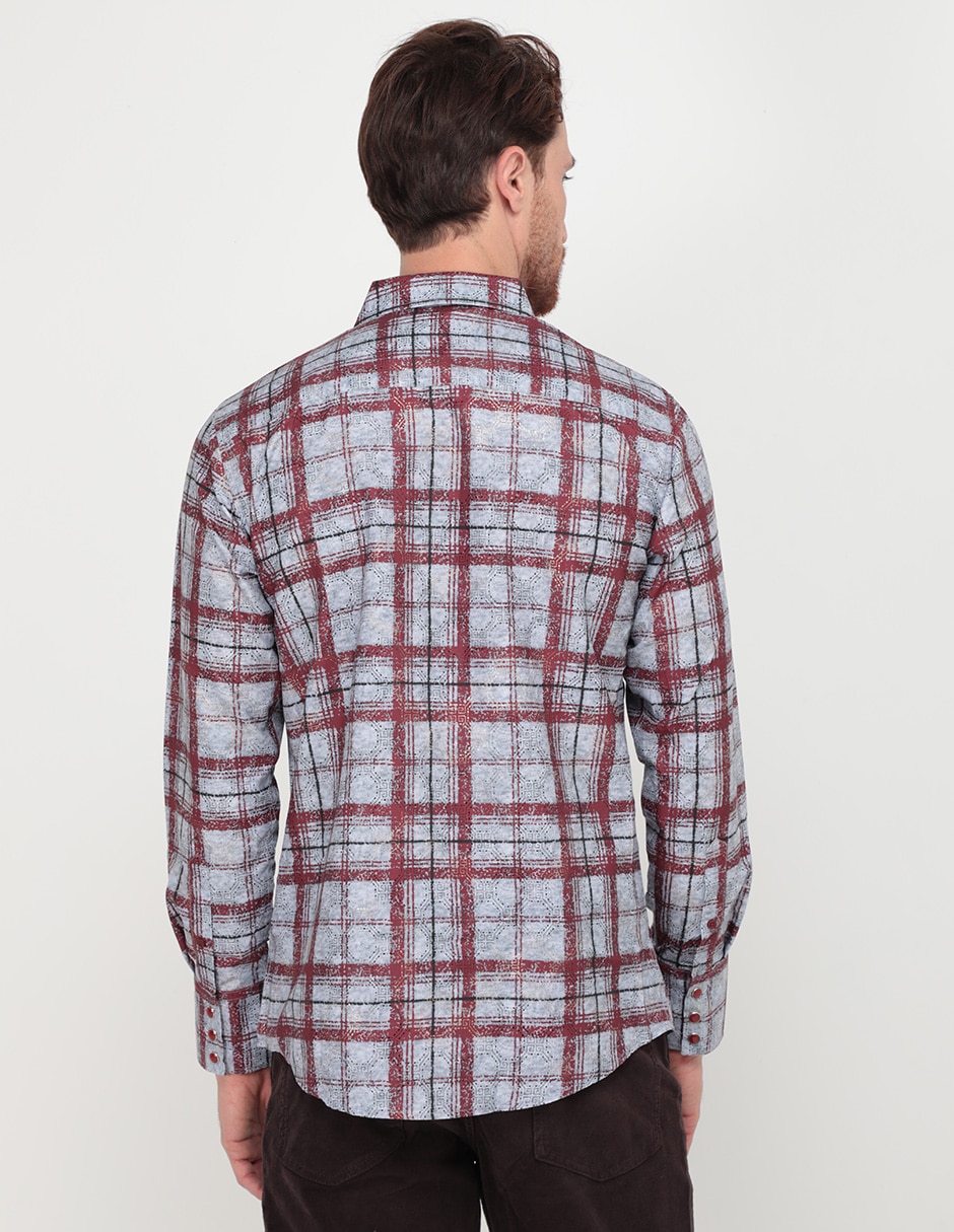 Camisa casual de algodón manga larga para hombre 2