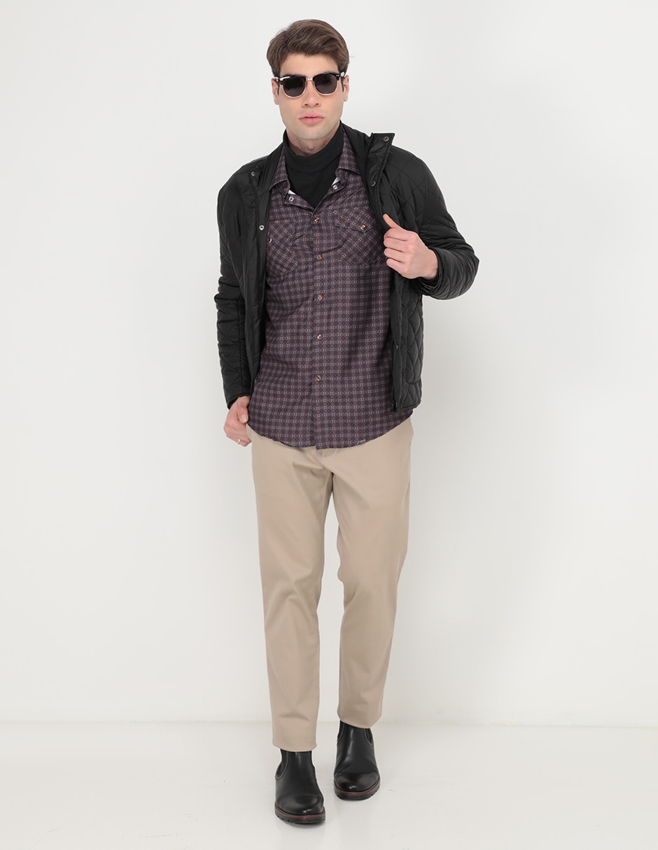 Camisa casual de algodón manga larga para hombre 4