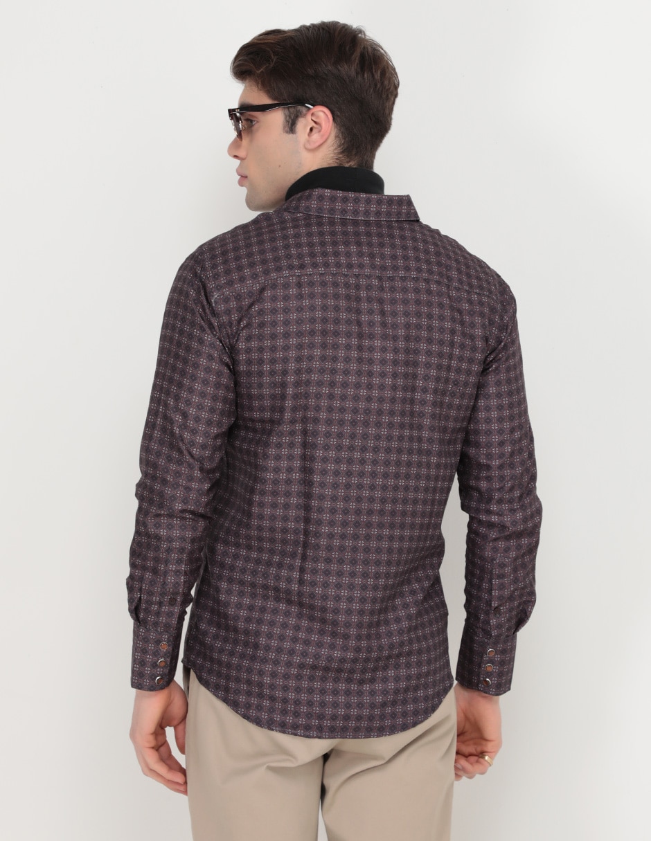 Camisa casual de algodón manga larga para hombre 2