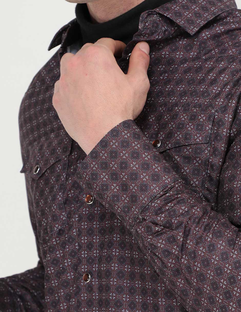 Camisa casual de algodón manga larga para hombre 7