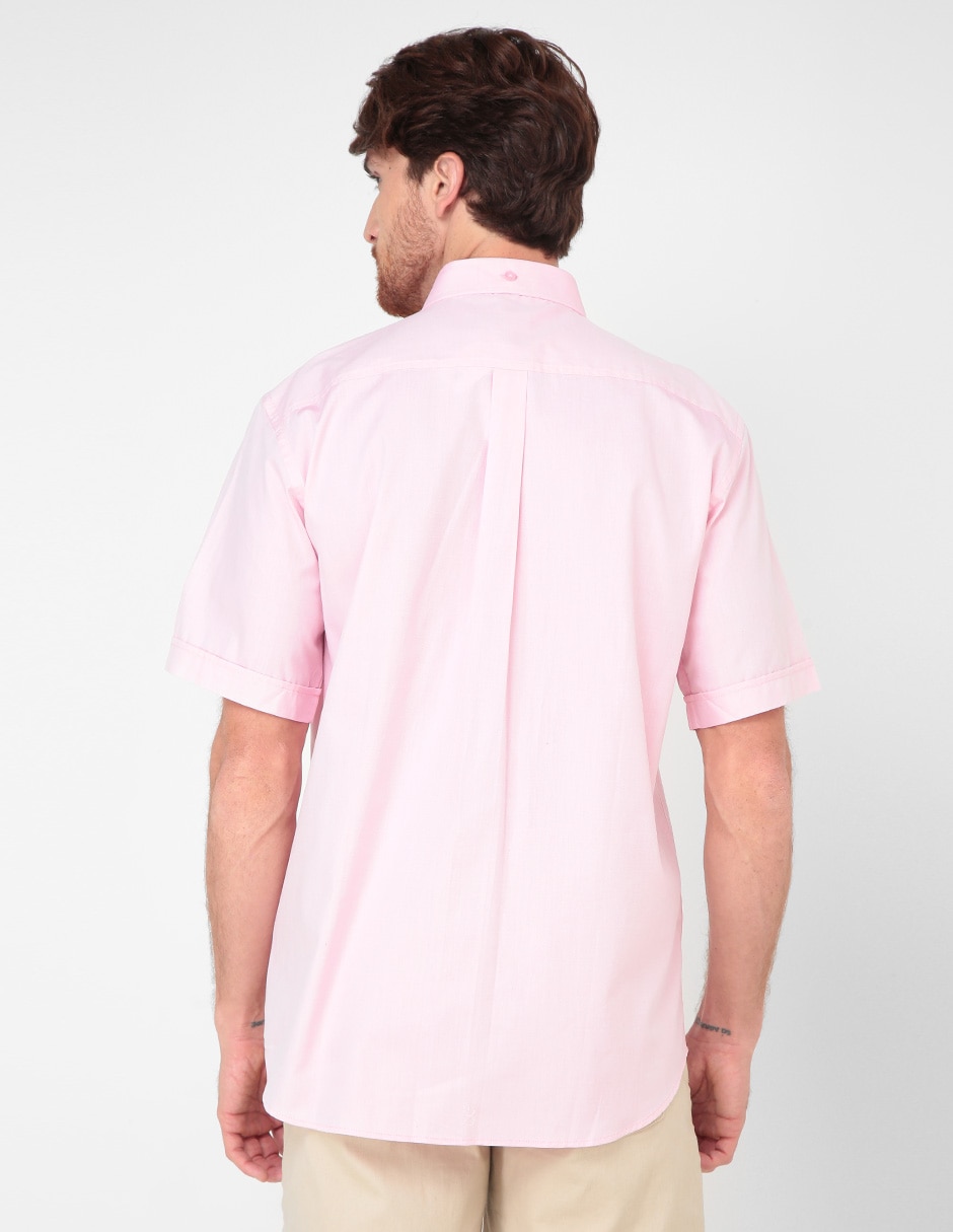 Camisa casual Ferrioni de algodón manga corta para hombre