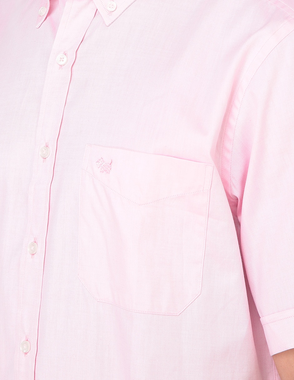 Camisa casual Ferrioni de algodón manga corta para hombre
