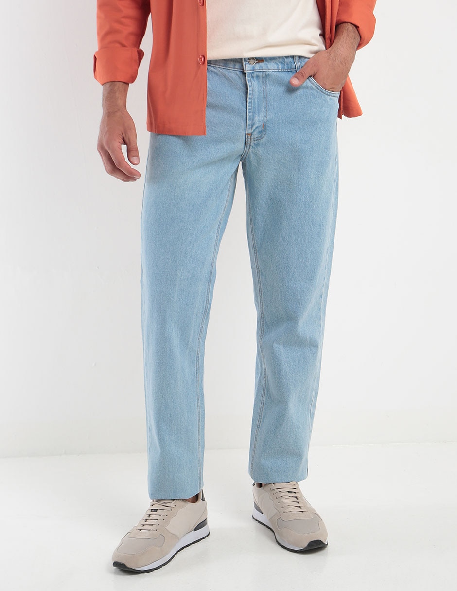 Jeans straight lavado claro para hombre Jeans straight lavado claro para hombre