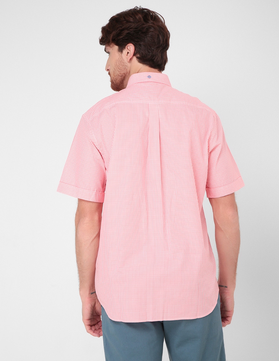 Camisa casual Ferrioni de algodón manga corta para hombre