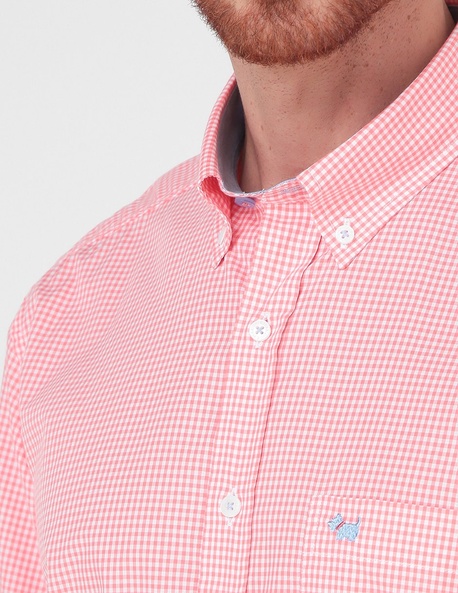 Camisa casual Ferrioni de algodón manga corta para hombre