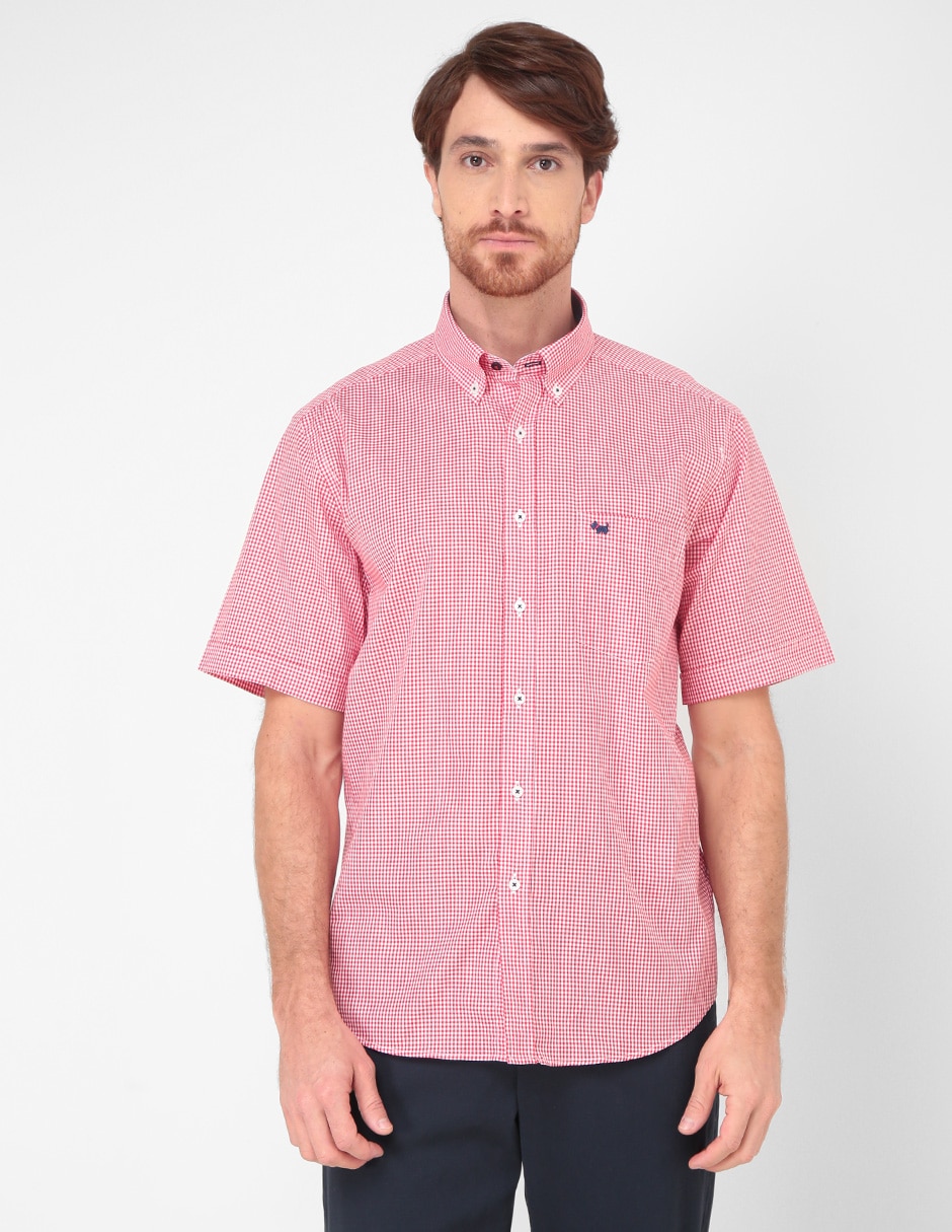 Camisa casual de algodón manga corta para hombre Camisa casual de algodón manga corta para hombre