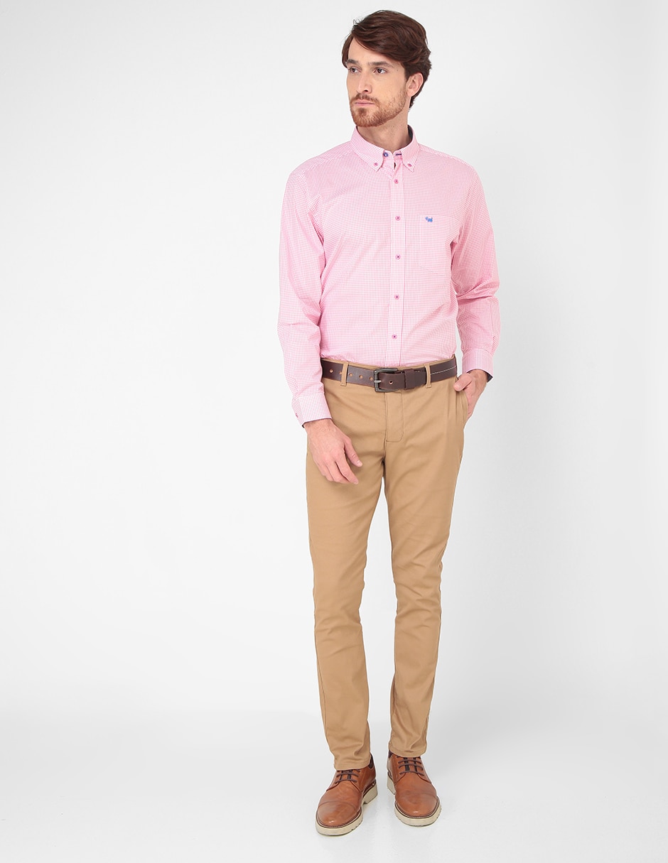 Camisa casual de algodón manga larga para hombre 3