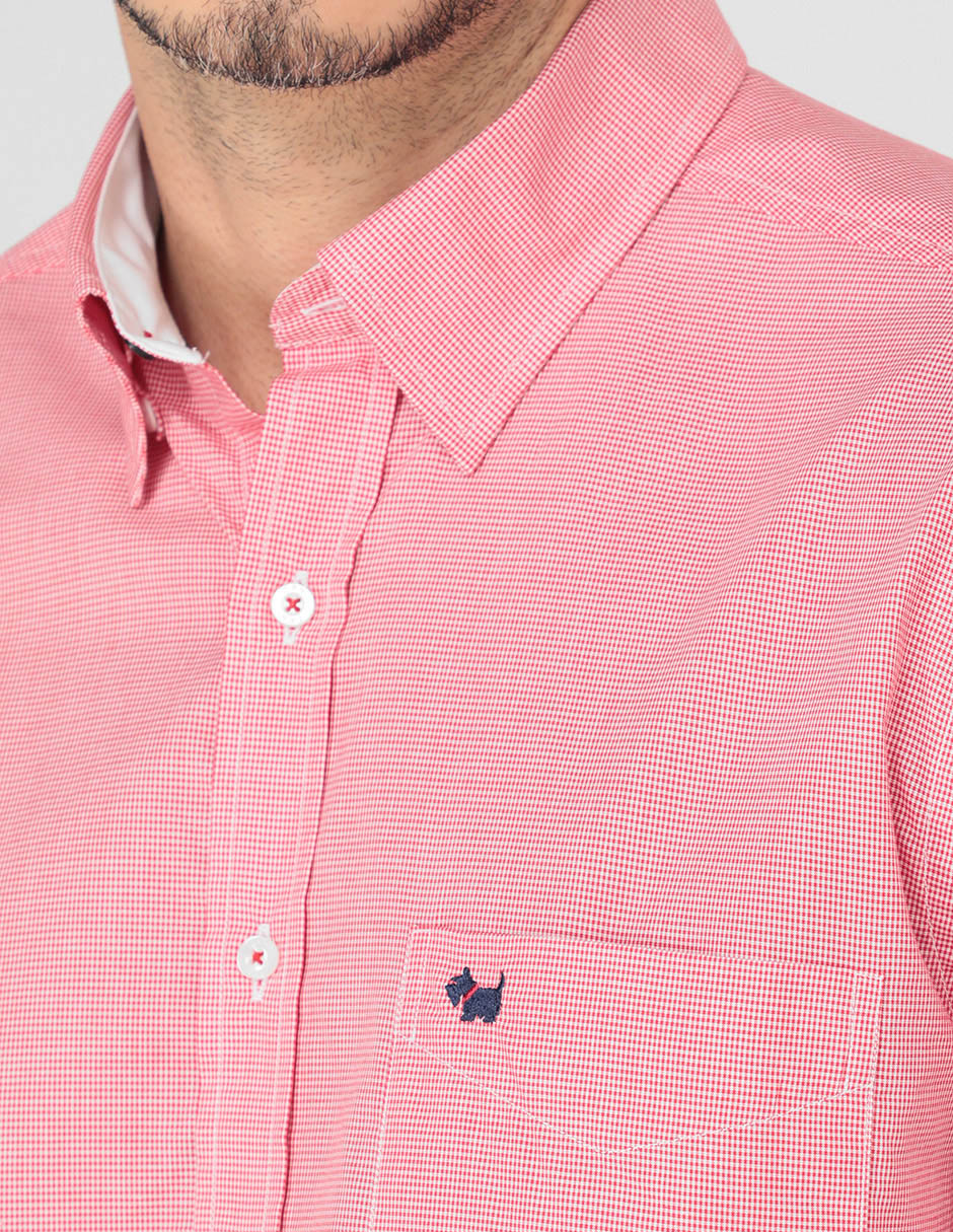 Camisa casual Ferrioni de algodón manga corta para hombre