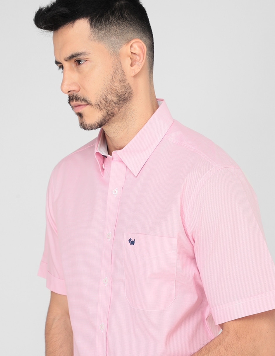 Camisa casual de algodón manga corta para hombre 4