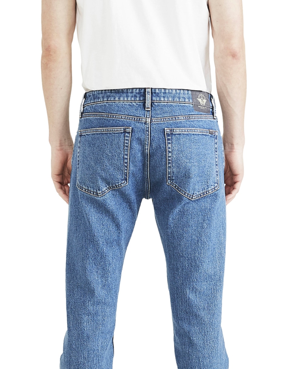 Jeans slim lavado rinse para hombre 7
