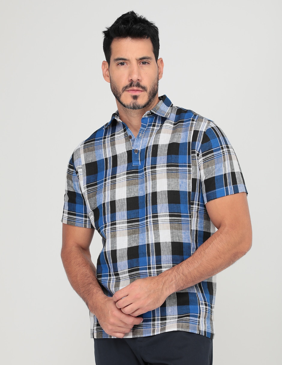 Camisa casual manga corta para hombre
