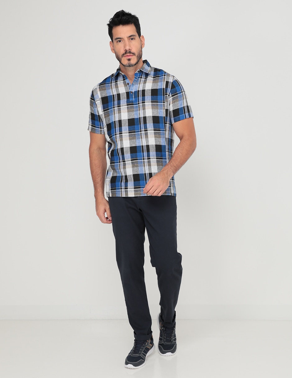Camisa casual manga corta para hombre