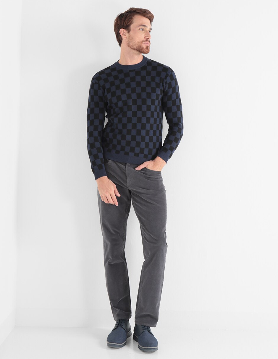 Sueter Moderno cuello redondo para hombre