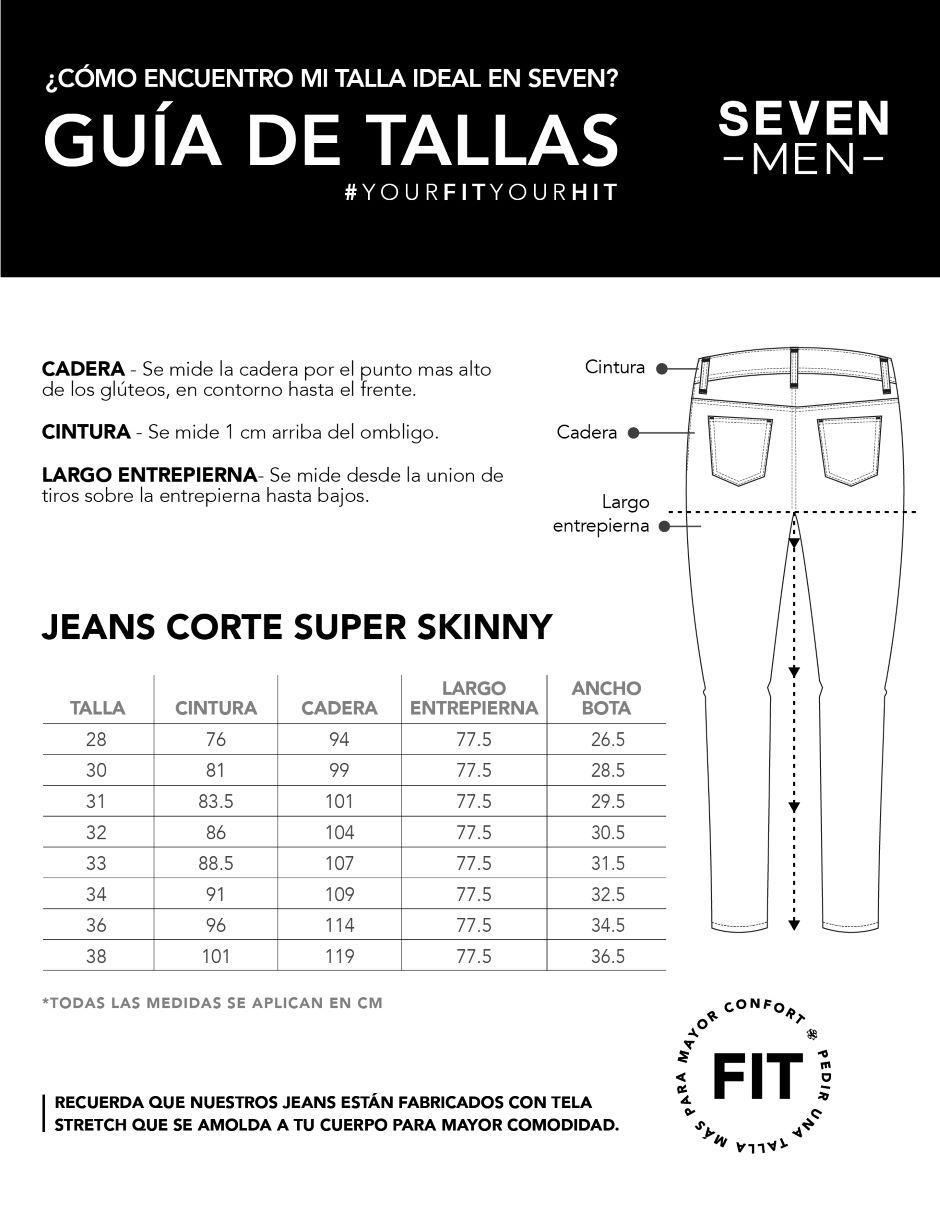 Jeans super skinny Seven Jeans deslavado para hombre