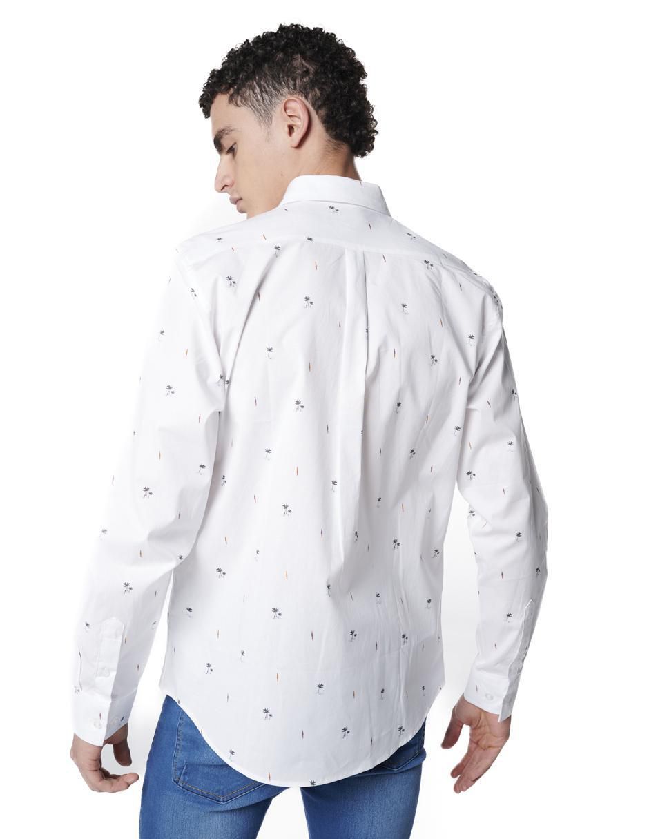 Camisa casual de algodón manga larga para hombre 5