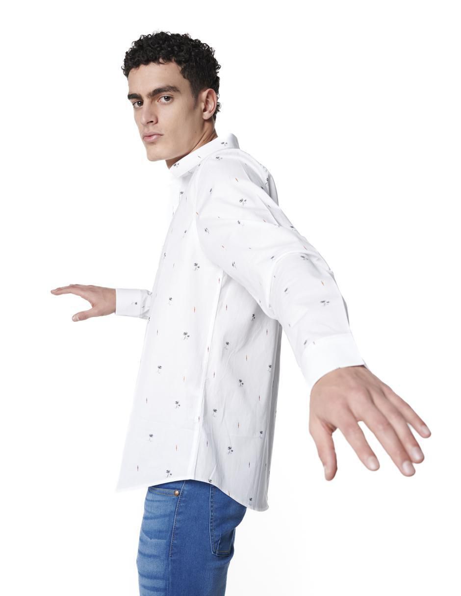 Camisa casual de algodón manga larga para hombre 4