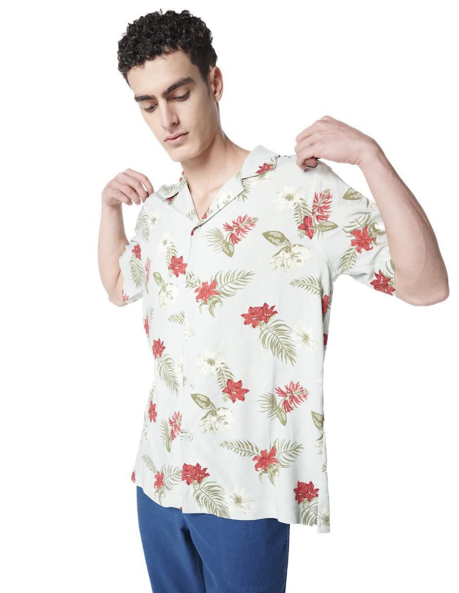 Camisa casual manga corta para hombre
