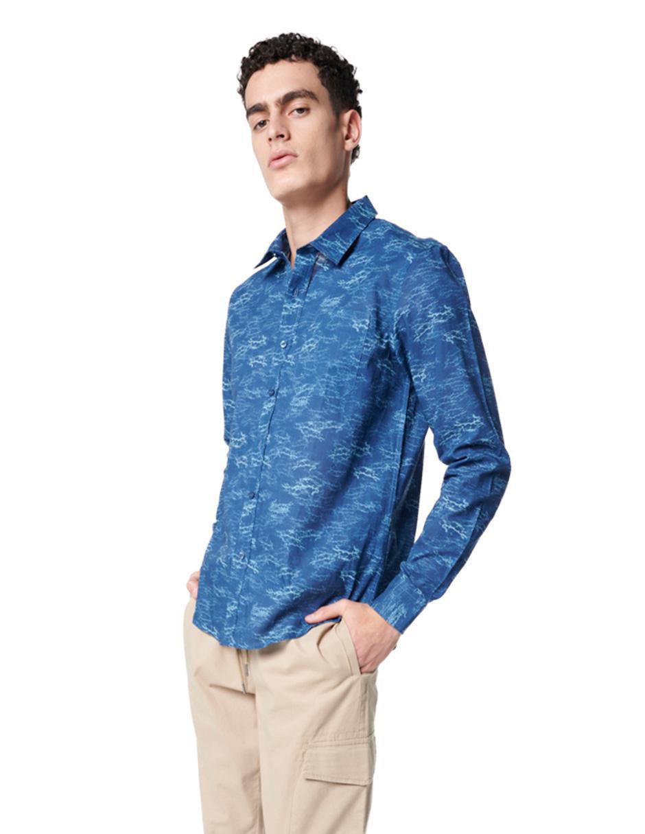 Camisa casual de algodón manga larga para hombre Camisa casual de algodón manga larga para hombre