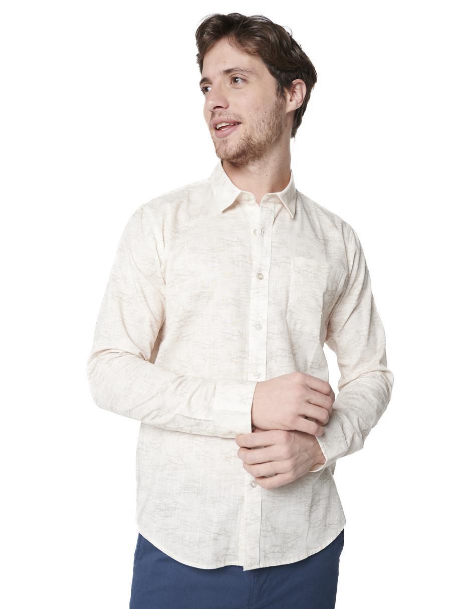 Camisa casual de algodón manga larga para hombre 1
