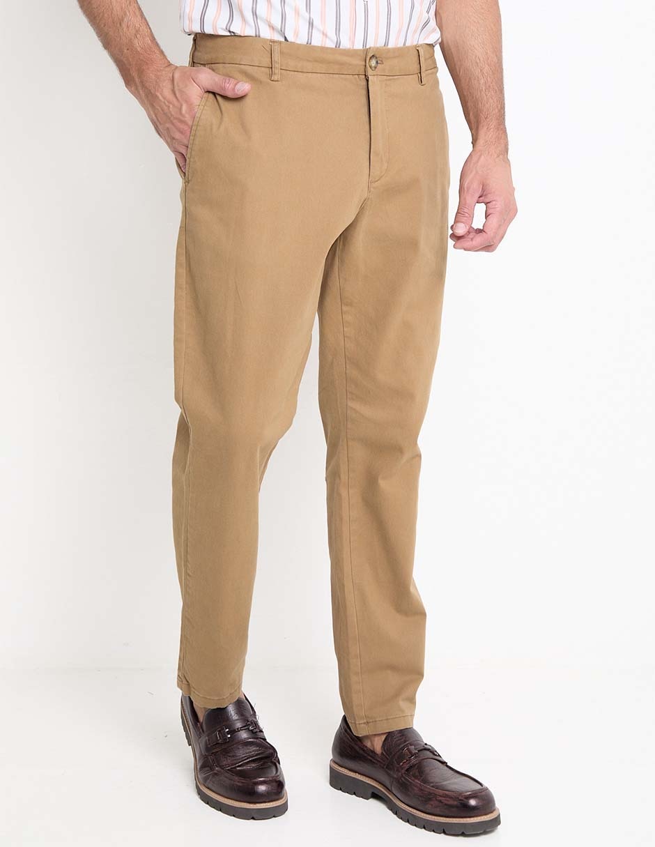 Pantalón chino recto de algodón para hombre Pantalón chino recto de algodón para hombre