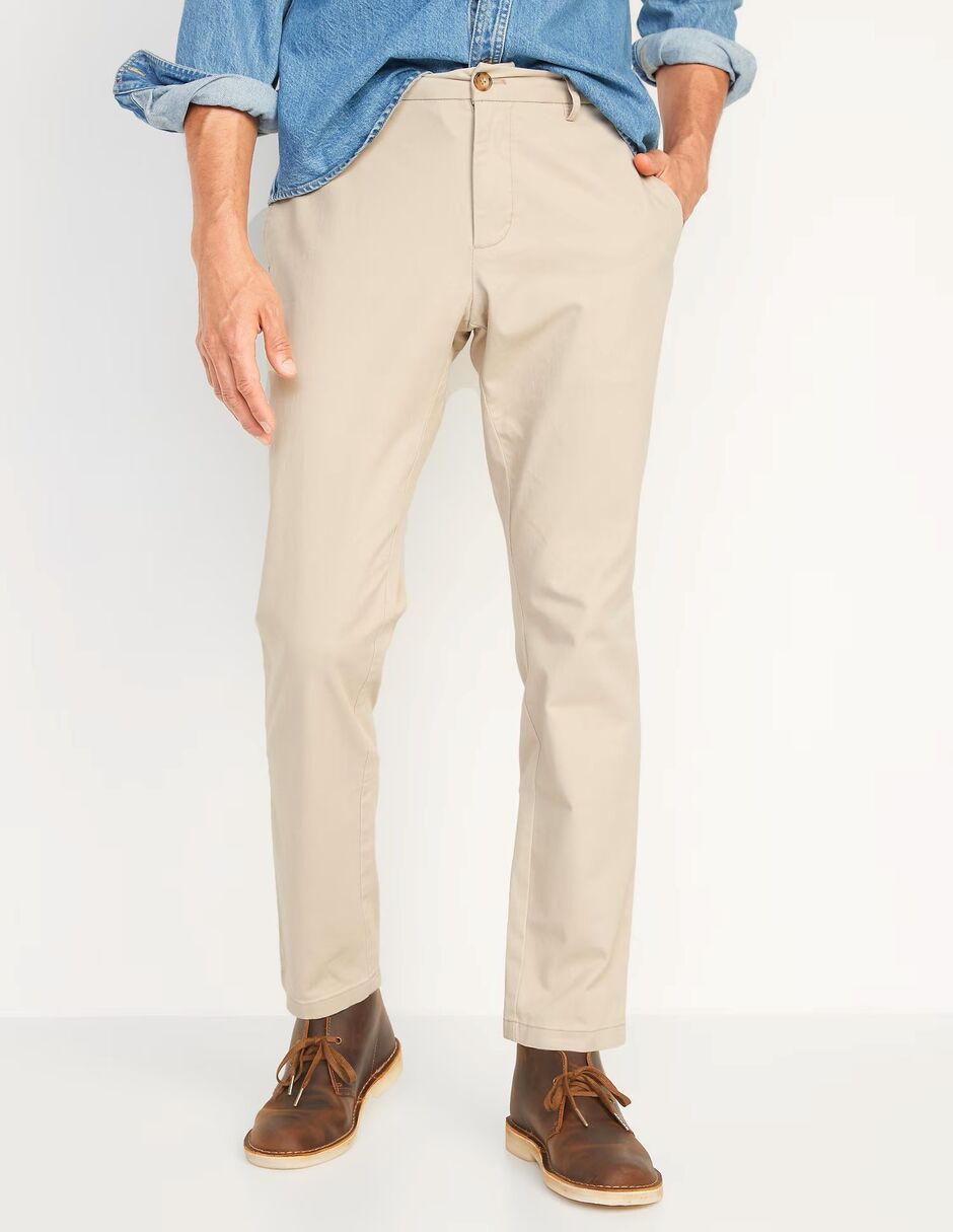 Pantalón chino recto de algodón para hombre Pantalón chino recto de algodón para hombre
