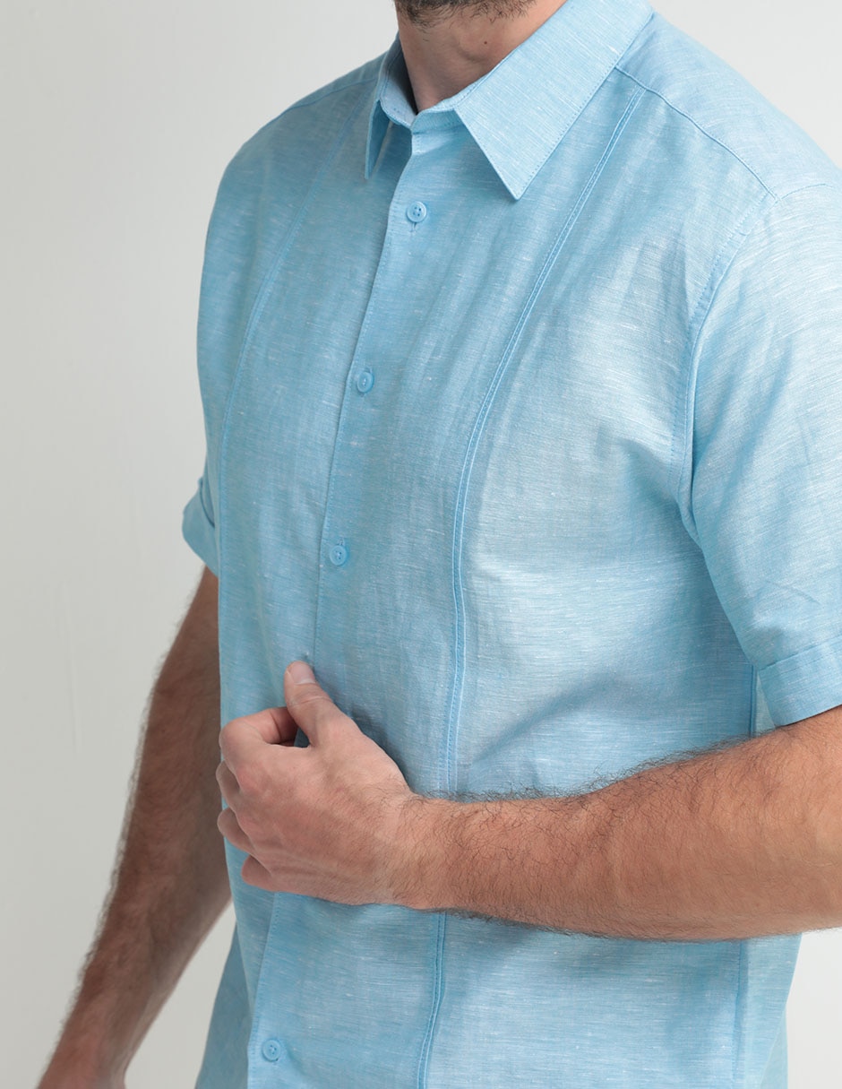 Guayabera manga corta para hombre 4