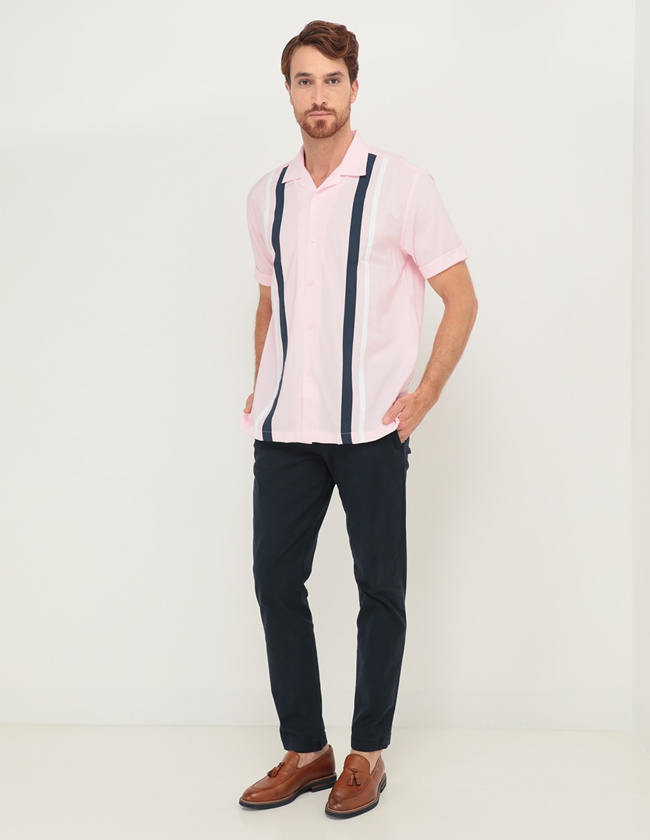 Camisa casual manga corta para hombre