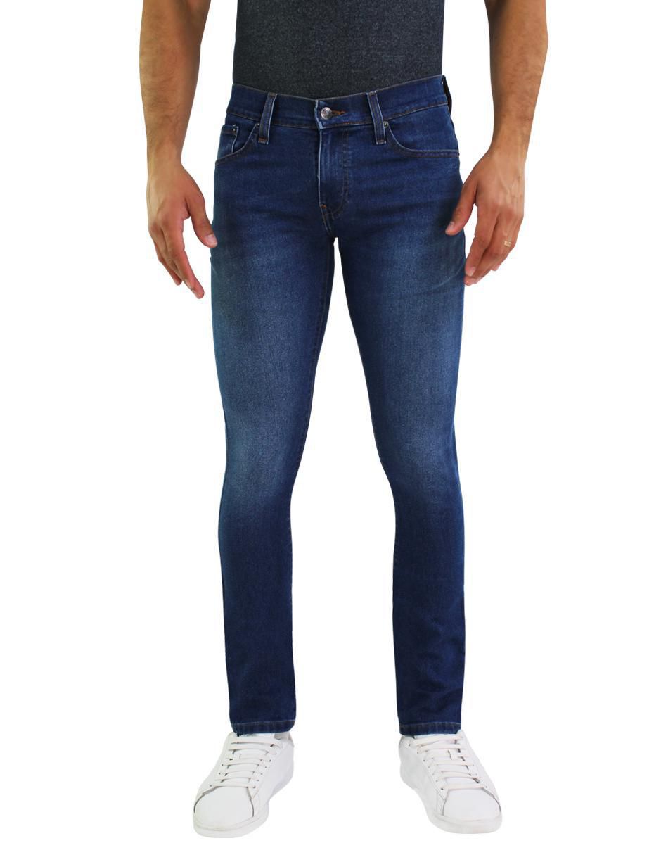 Jeans skinny lavado stone wash para hombre