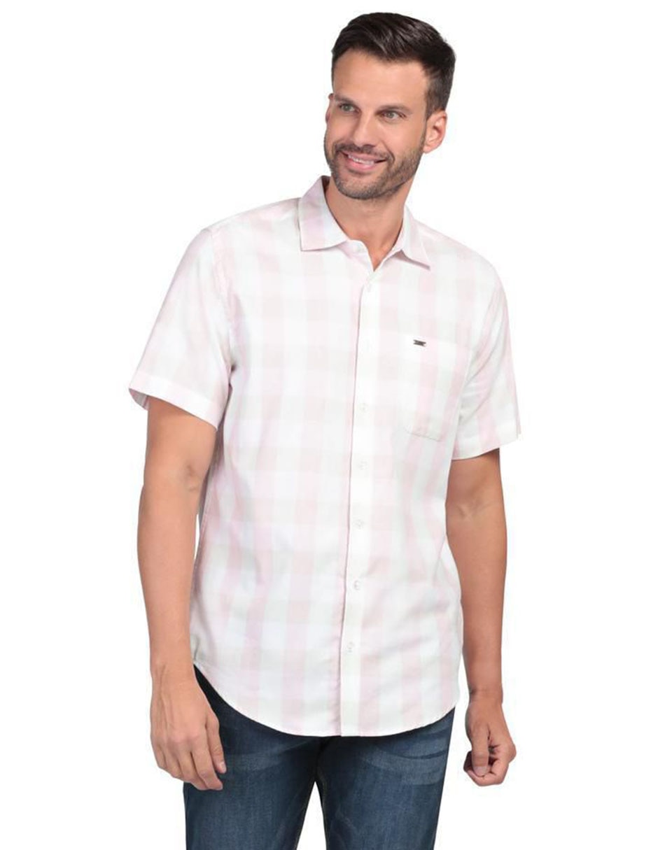 Camisa casual de algodón manga corta para hombre Camisa casual de algodón manga corta para hombre