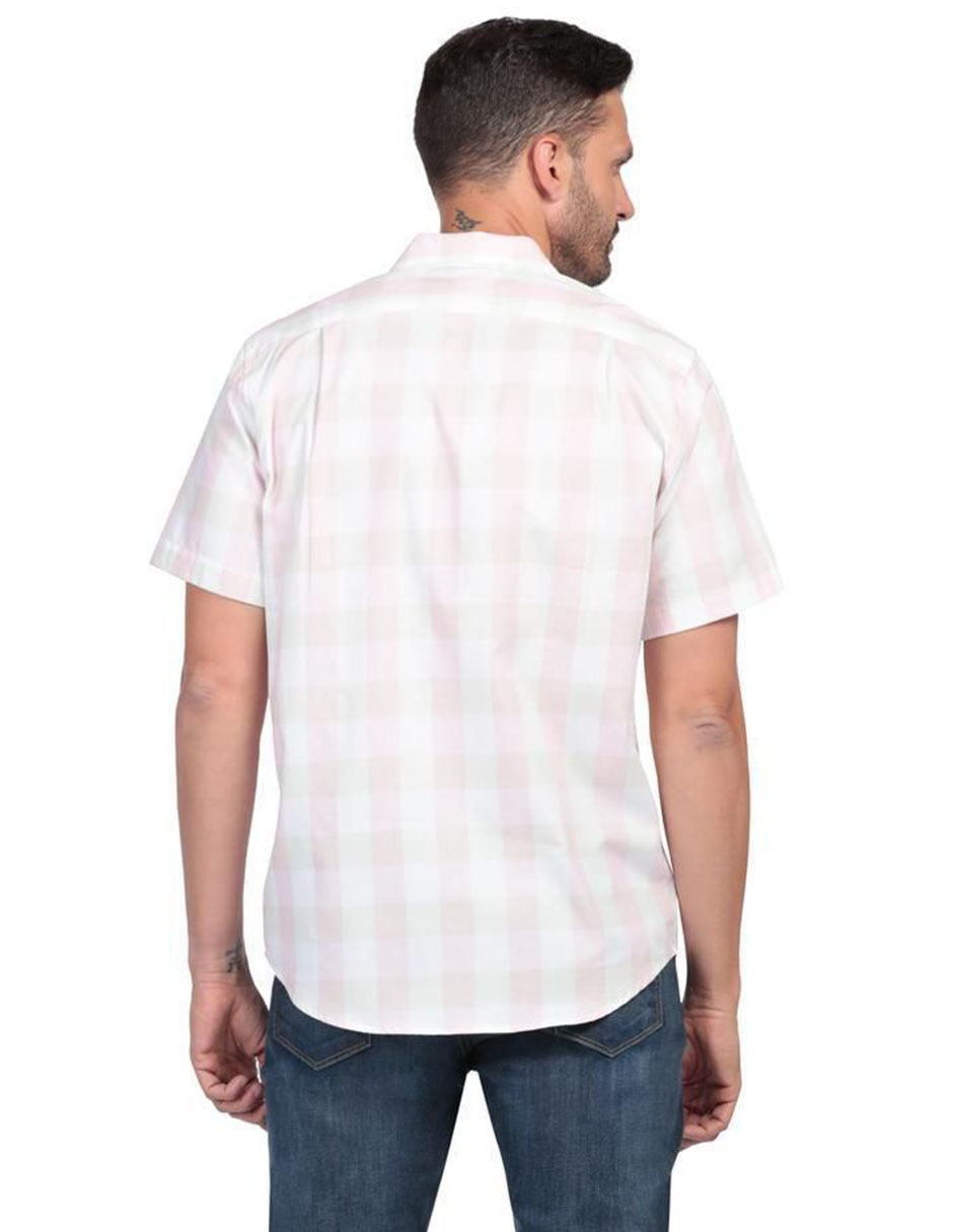 Camisa casual de algodón manga corta para hombre 4