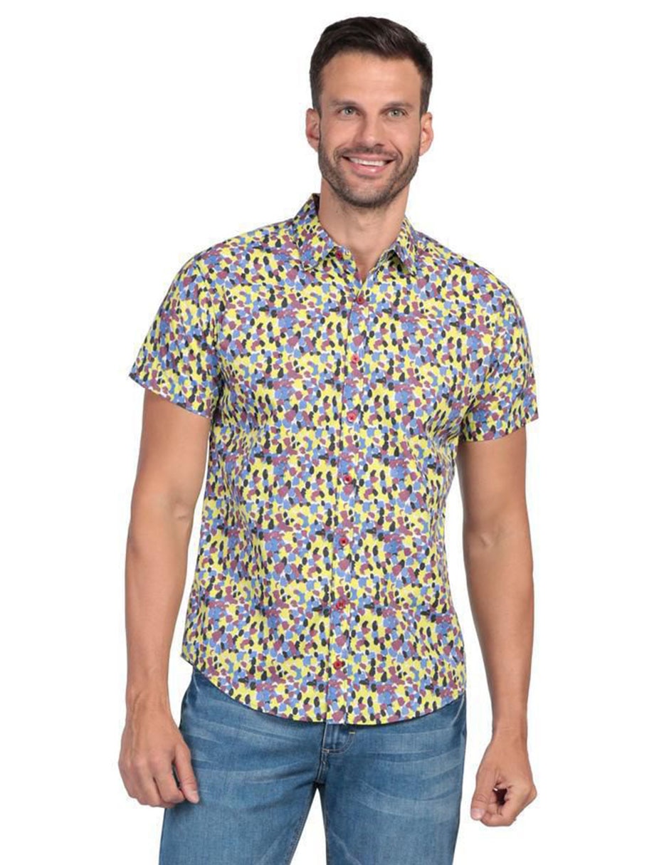 Camisa casual de algodón manga corta para hombre Camisa casual de algodón manga corta para hombre