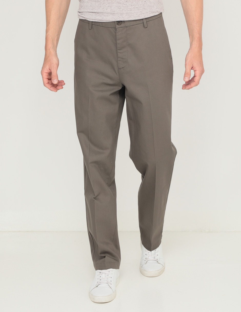 Pantalón casual recto de algodón para hombre Pantalón casual recto de algodón para hombre