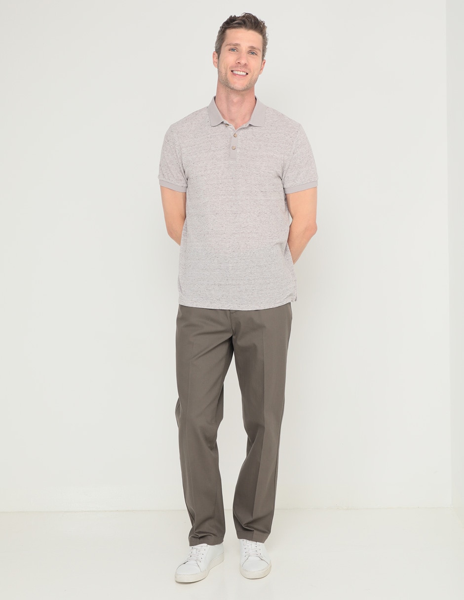 Pantalón casual recto de algodón para hombre 3
