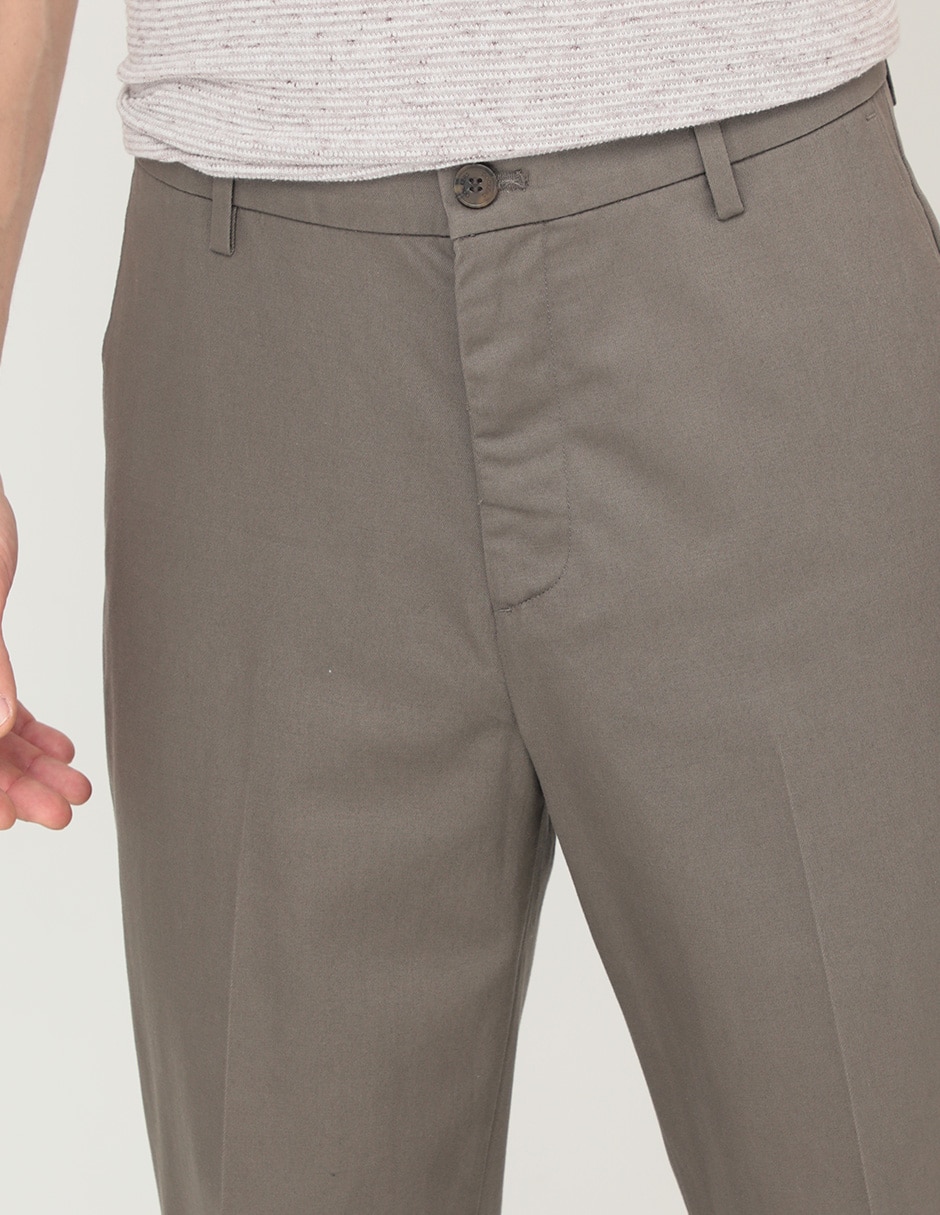Pantalón casual recto de algodón para hombre 4