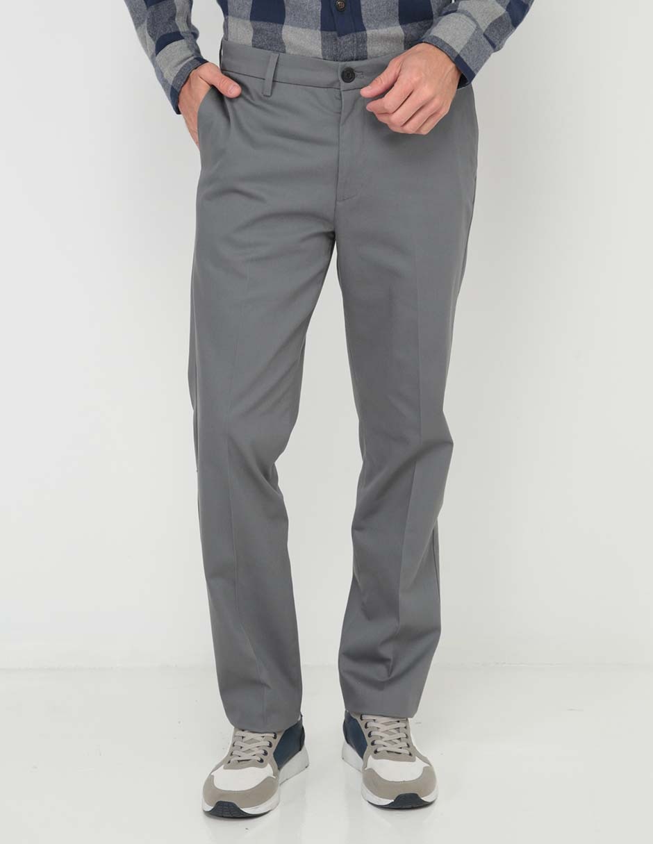 Pantalón casual recto de algodón para hombre