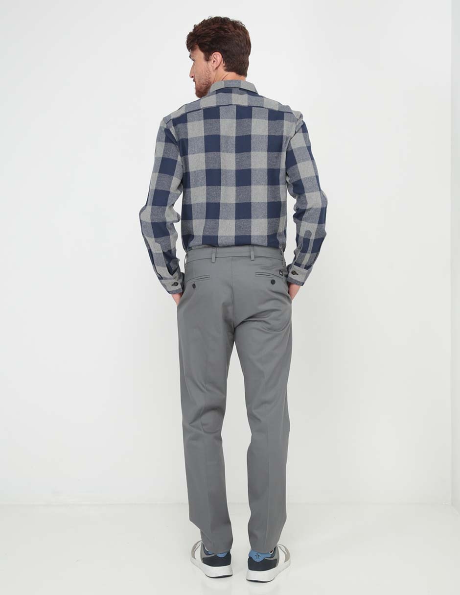 Pantalón casual recto de algodón para hombre 2