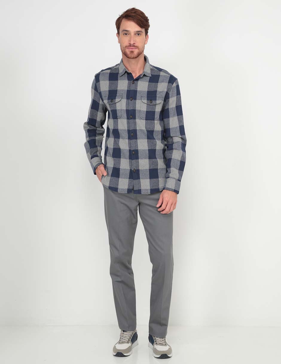 Pantalón casual recto de algodón para hombre 3