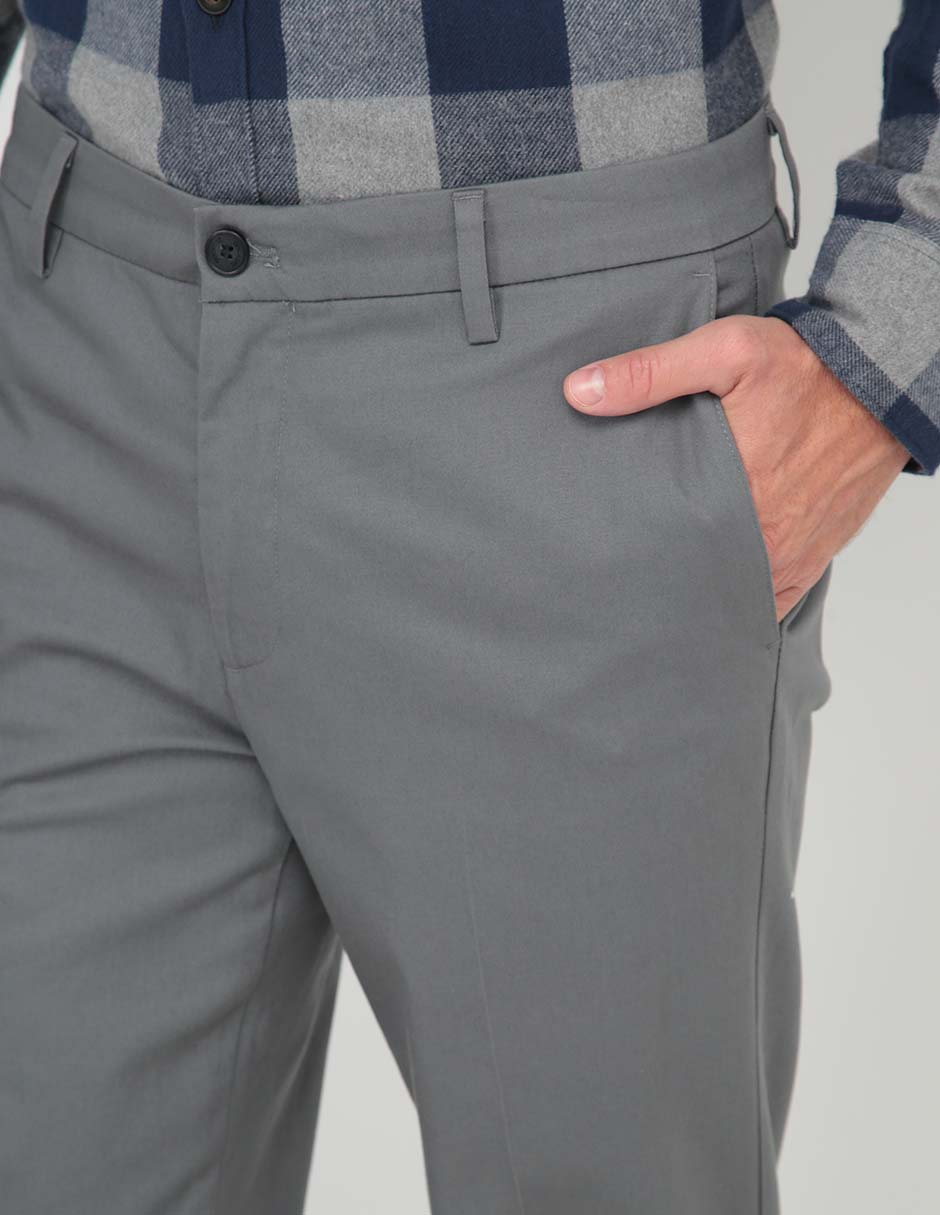 Pantalón casual recto de algodón para hombre 4