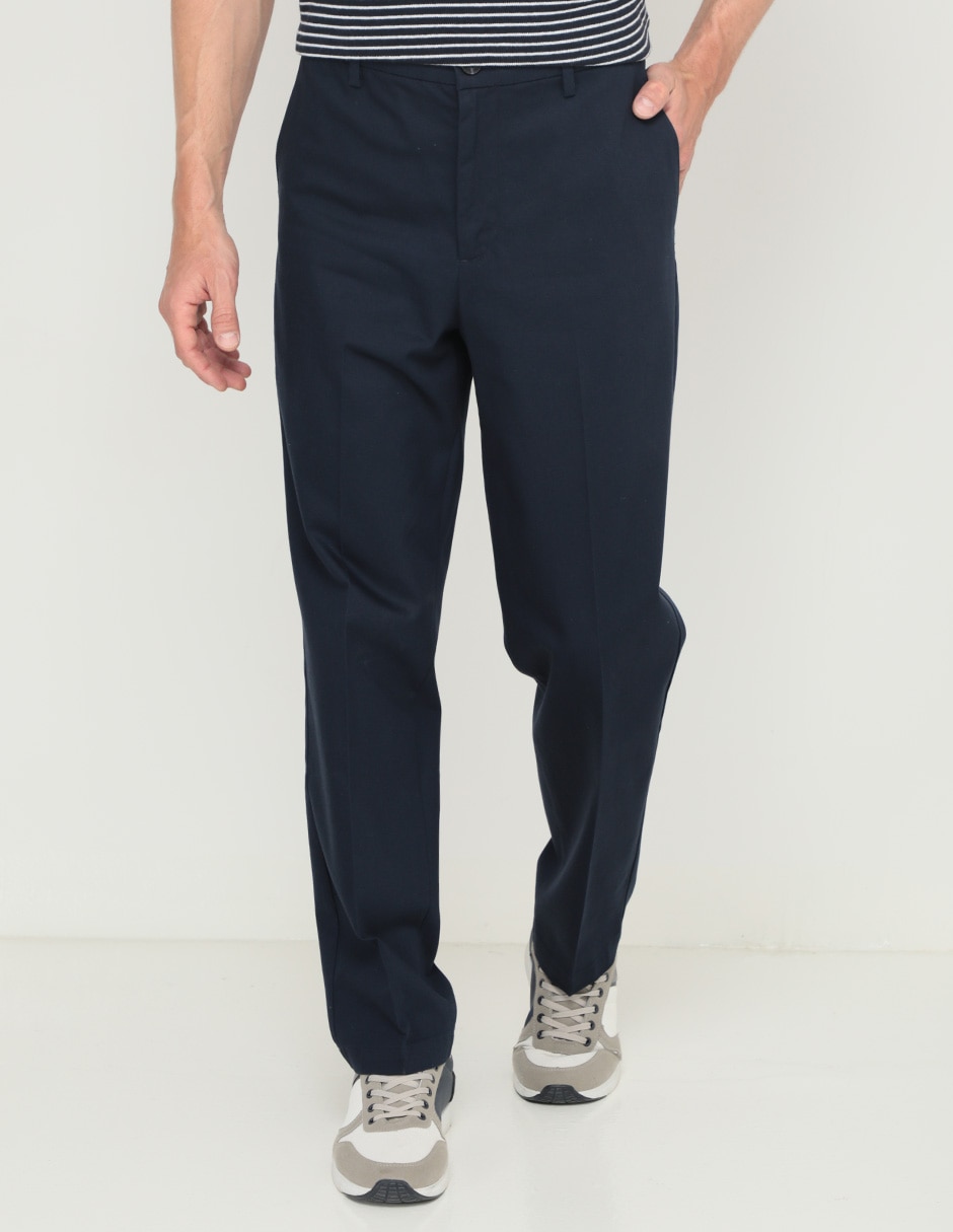 Pantalón casual recto de algodón para hombre
