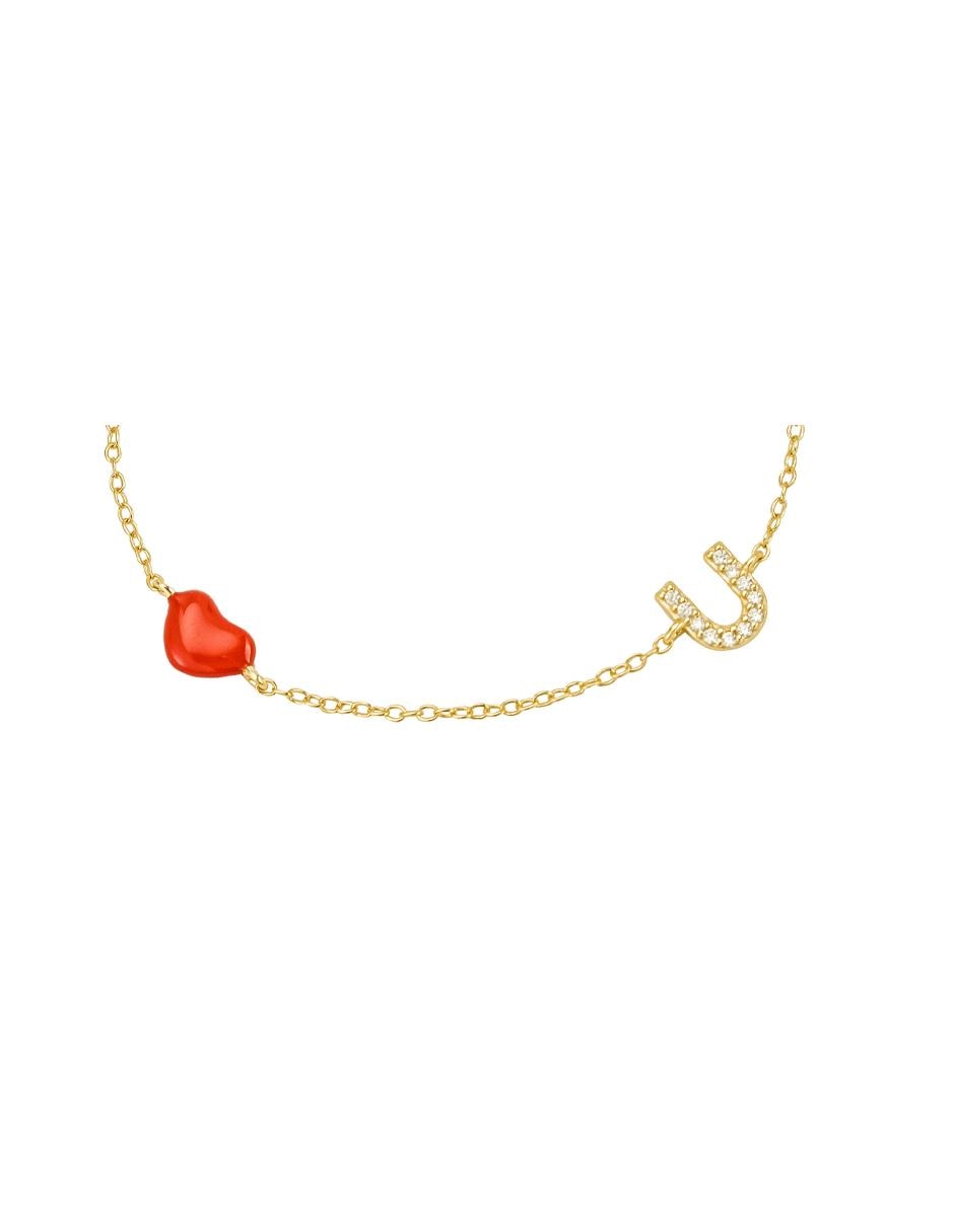 Pulsera de plata con zirconia con acabado baño de oro Pulsera de plata con zirconia con acabado baño de oro