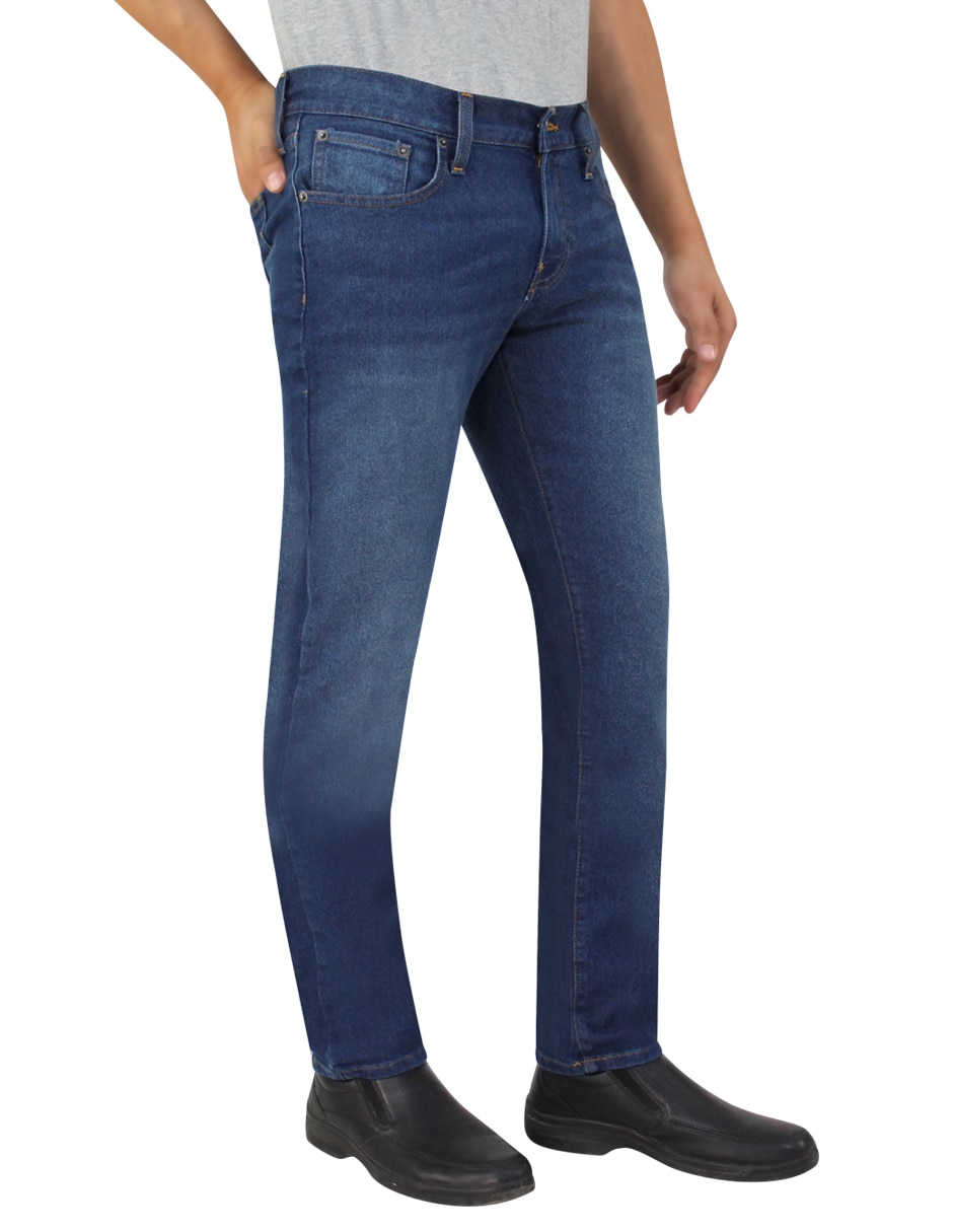 Jeans slim lavado desgastado para hombre 6