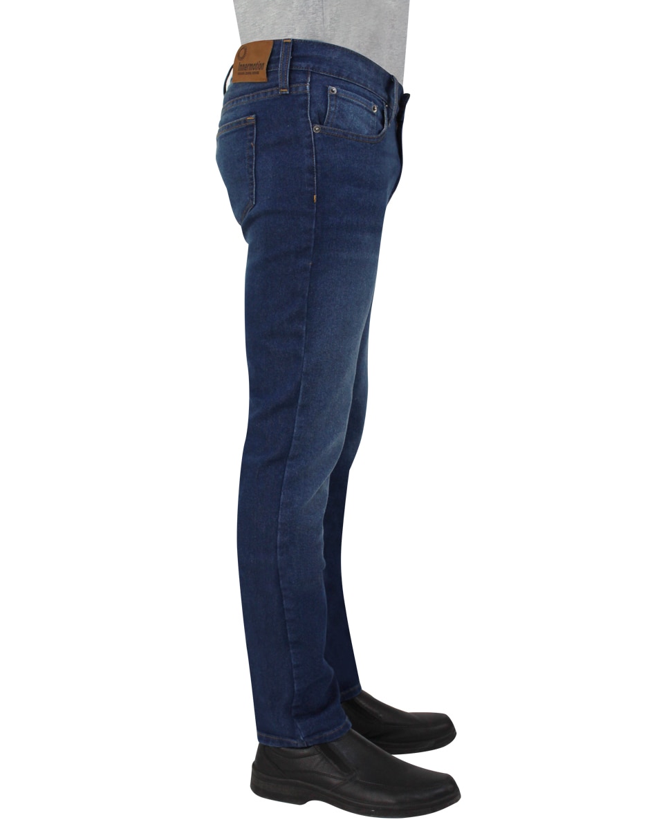 Jeans slim lavado desgastado para hombre 7