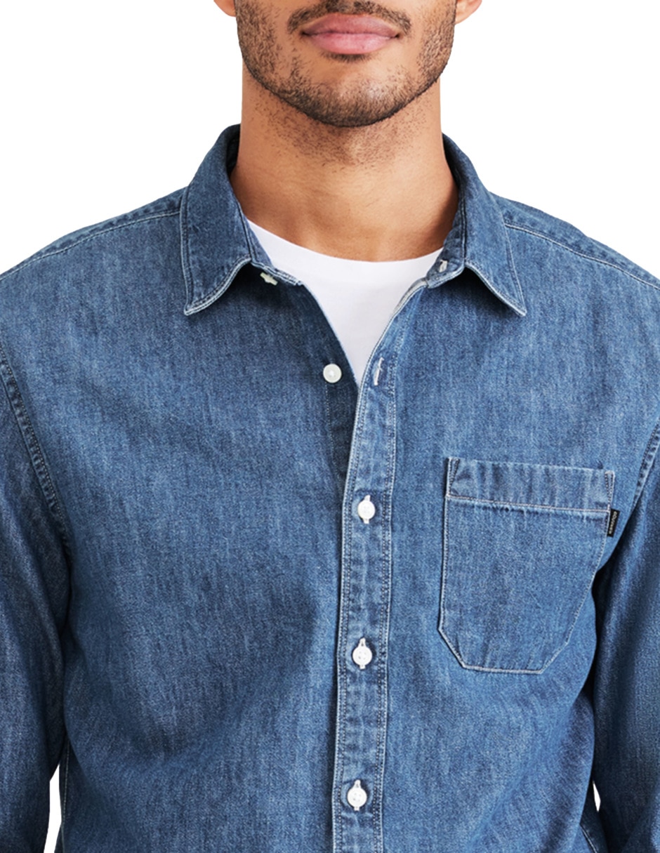 Camisa casual de algodón manga larga para hombre 2