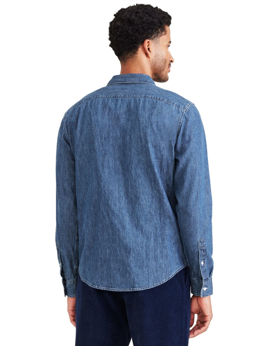Camisa casual de algodón manga larga para hombre 3