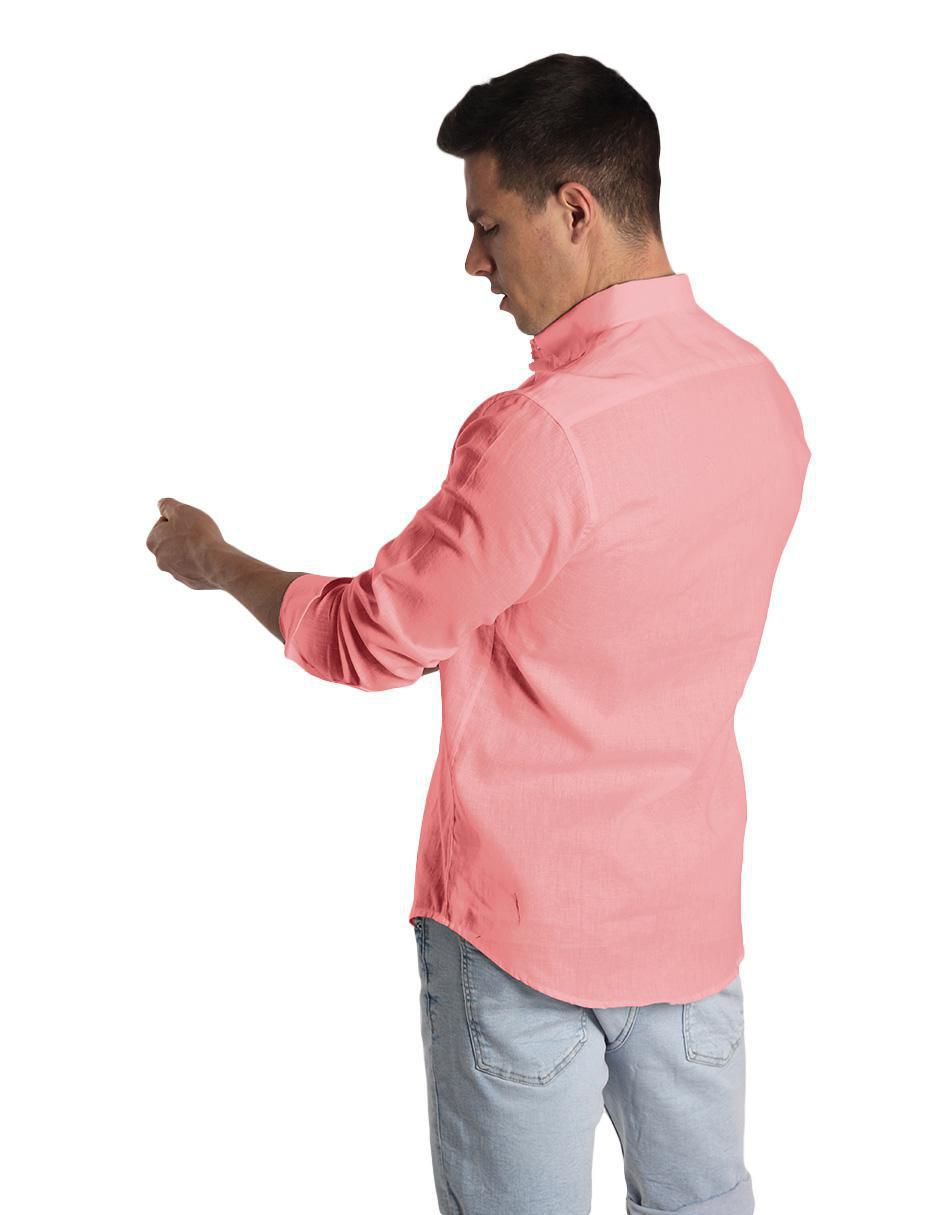 Camisa casual manga larga para hombre 4