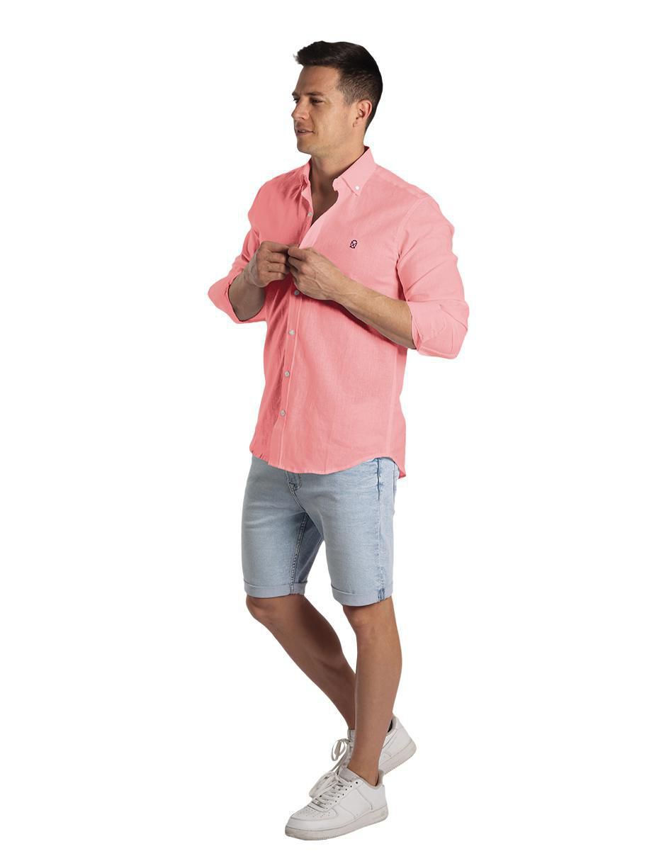 Camisa casual manga larga para hombre 2