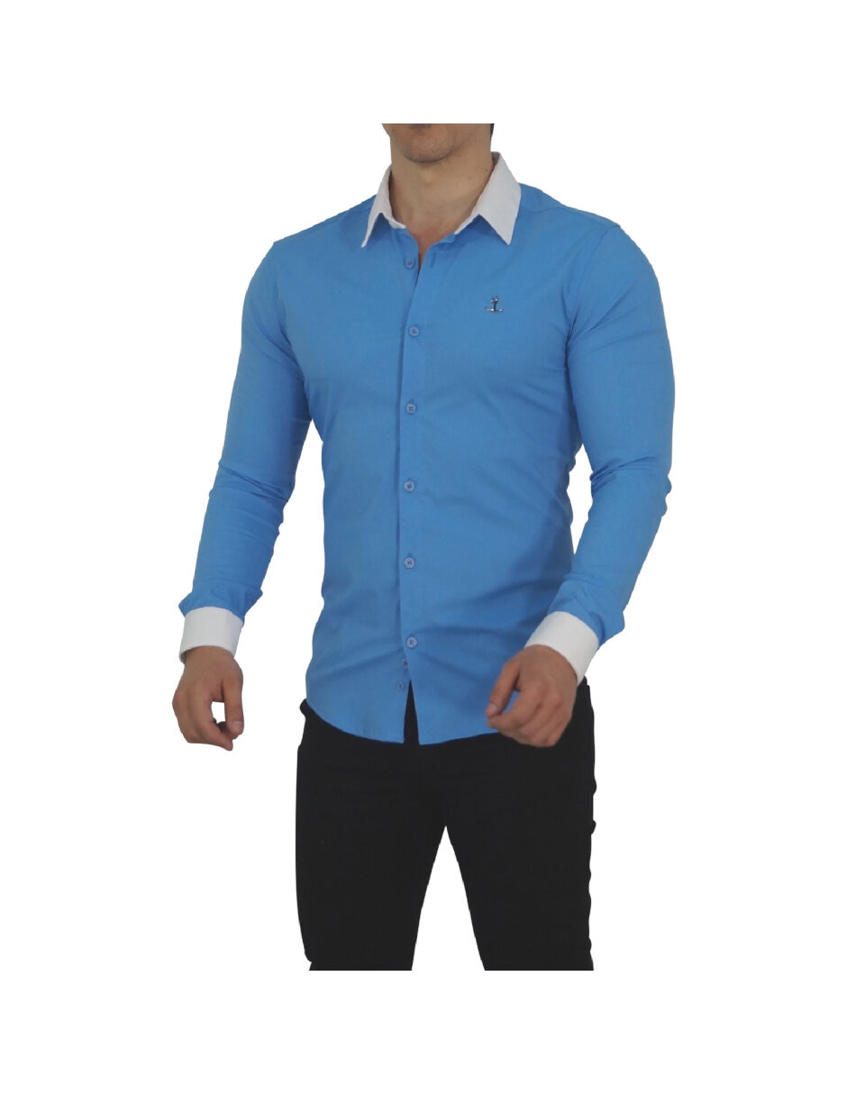 Camisa casual manga larga para hombre 3
